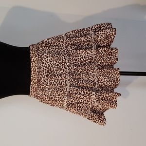 SHEIN Leopard Print Ruffled Skirt. Size Small